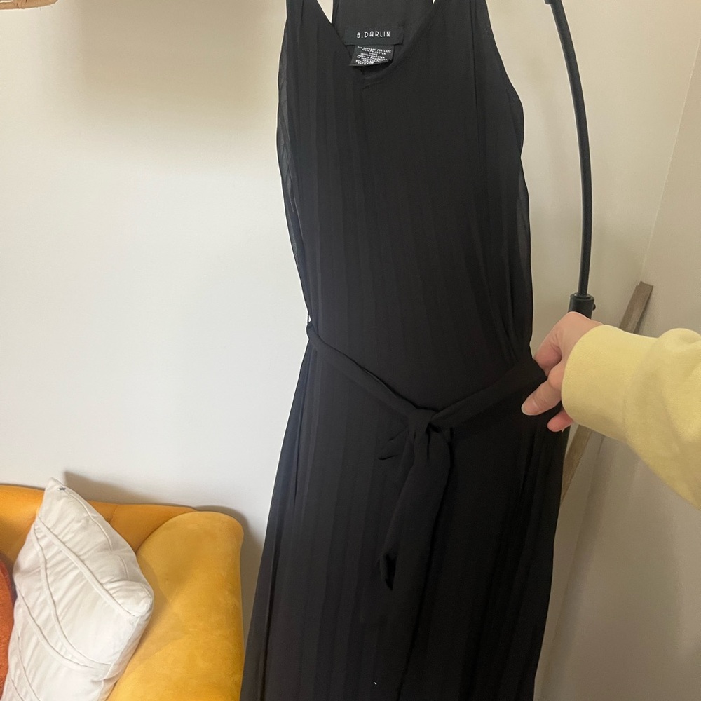 B Darlin Black Maxi Dress with Tie Waist